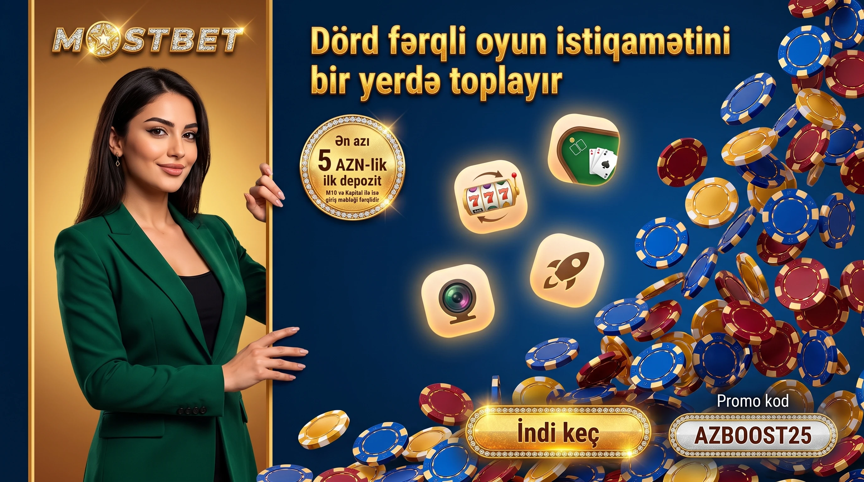 Mostbet casino bölmələri və bonus şərtləri
