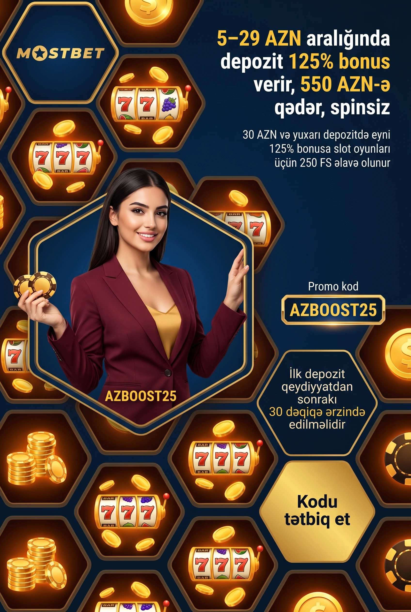AZBOOST25 ilə başlanğıc bonusunu necə almaq